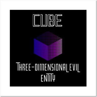 Cube Three dimensional evil entity Posters and Art